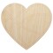 Heart Shaped Basketball Sports Unfinished Wood Shape Piece Cutout for DIY Craft Projects